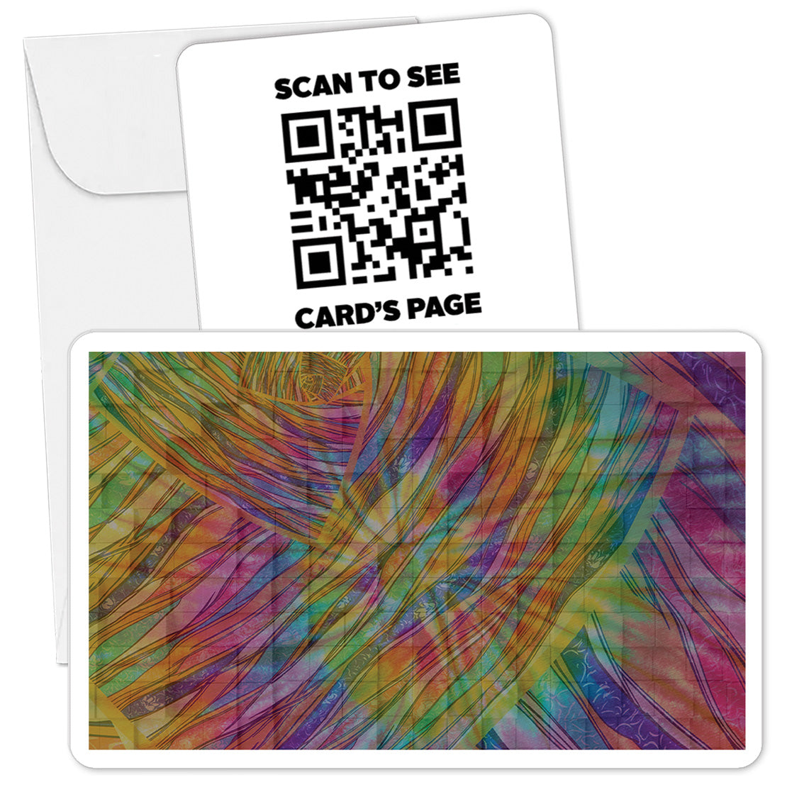 Vibrant Kaleidoscope QR Photo Card for Any Occassion
