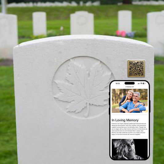 Memorial QR Code for Headstone