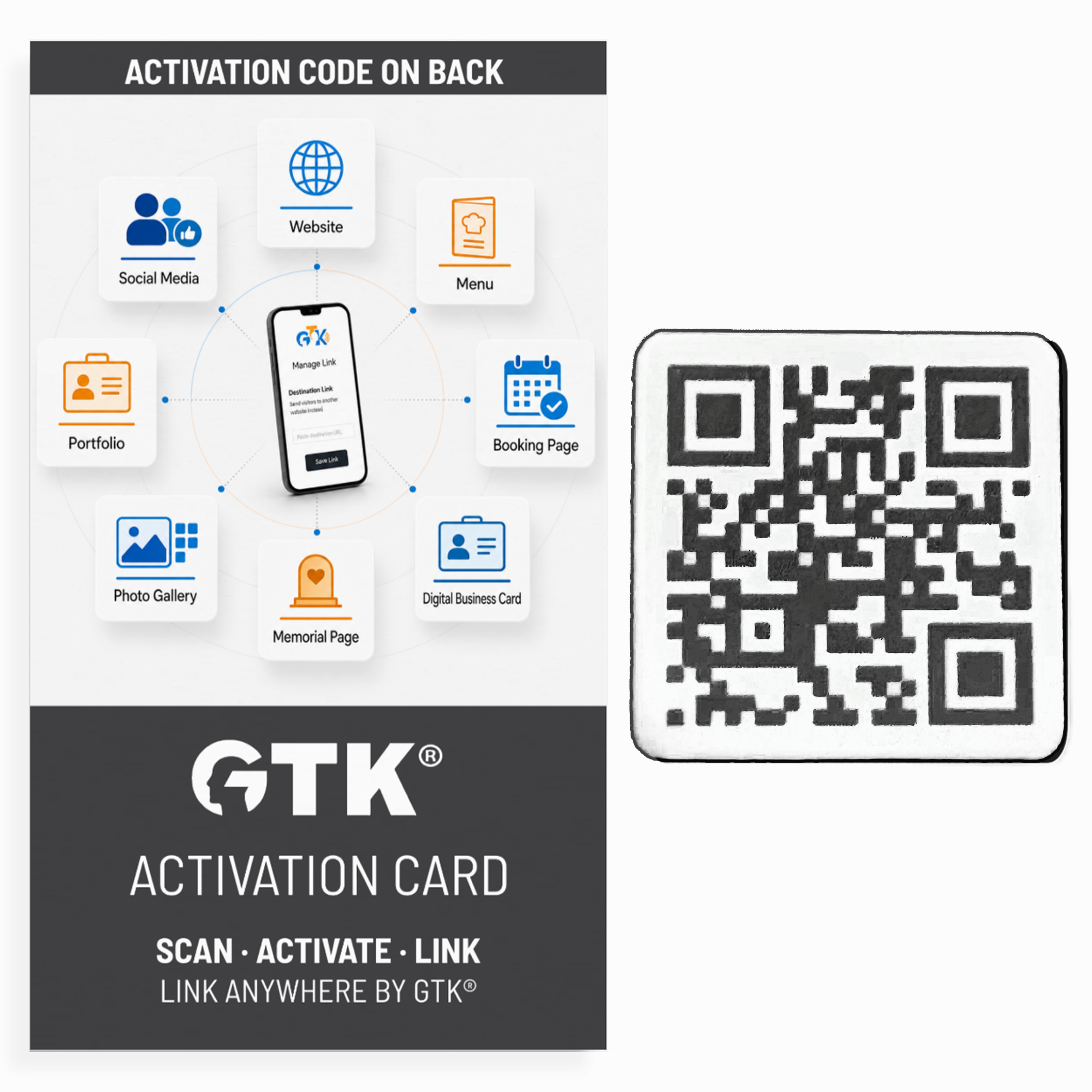 Guestbook/Photo Upload QR Code | 1" Gold Square Tile, Sticker or Magnet – Capture Every Memory